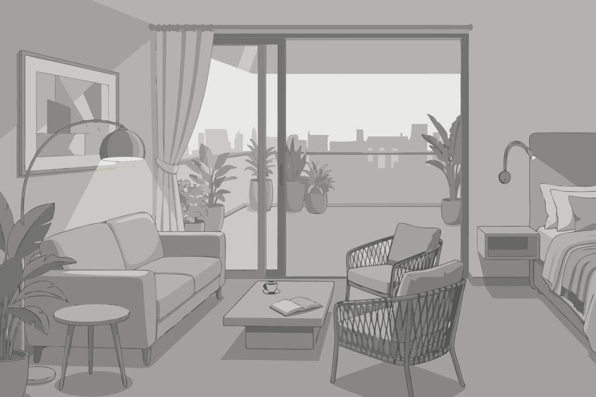 Apartament z 2 sypialniami